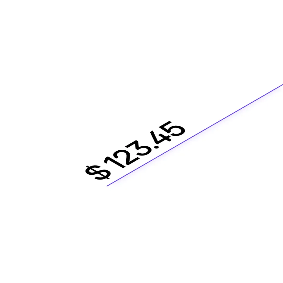 Input displaying a monetary value